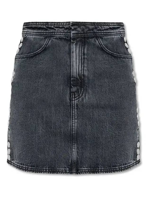 게스투즈 버튼 디테일 데님 미니 스커트 109097690_DARKGREYWASHED