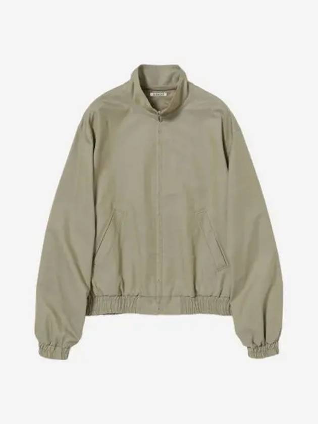 오라리 워시드 핀스 실크 샴브레이 블루종 그레이 샴브레이 Auralee Washed Finx Silk Chambray Blouson Gray Chambray