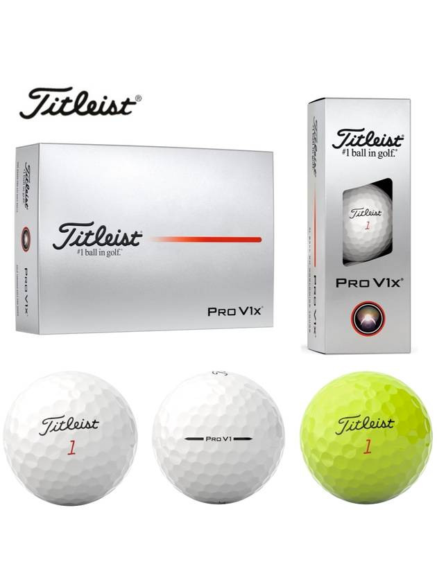 2025년 타이틀리스트 골프공 1팩 12개 4피스 스핀 컨트롤 PRO V1X