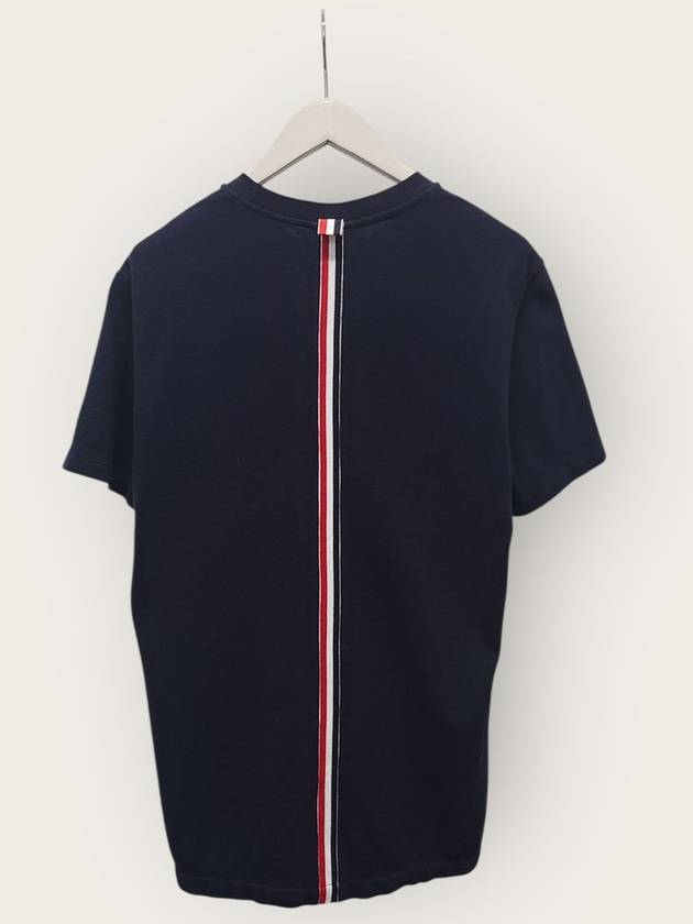 톰브라운 네이비 스트라이프 백삼선 PK 반팔 티셔츠 2