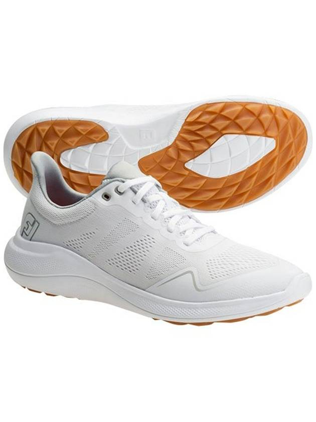 풋조이 여성 플렉스 미디움 스파이크리스 골프화 여자 발편한 운동화 화이트