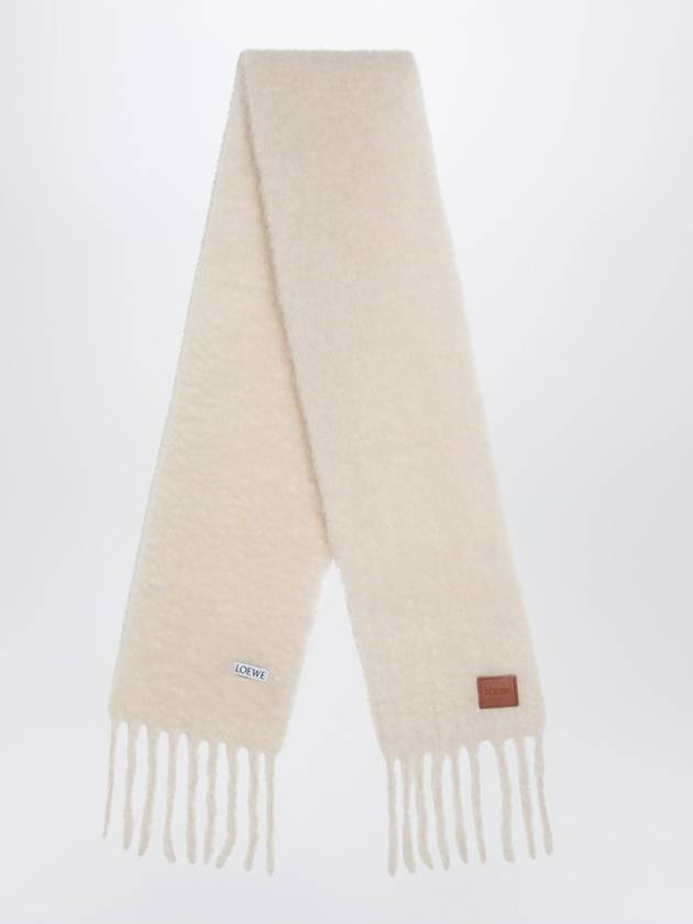 Loewe White wool and mohair scarf