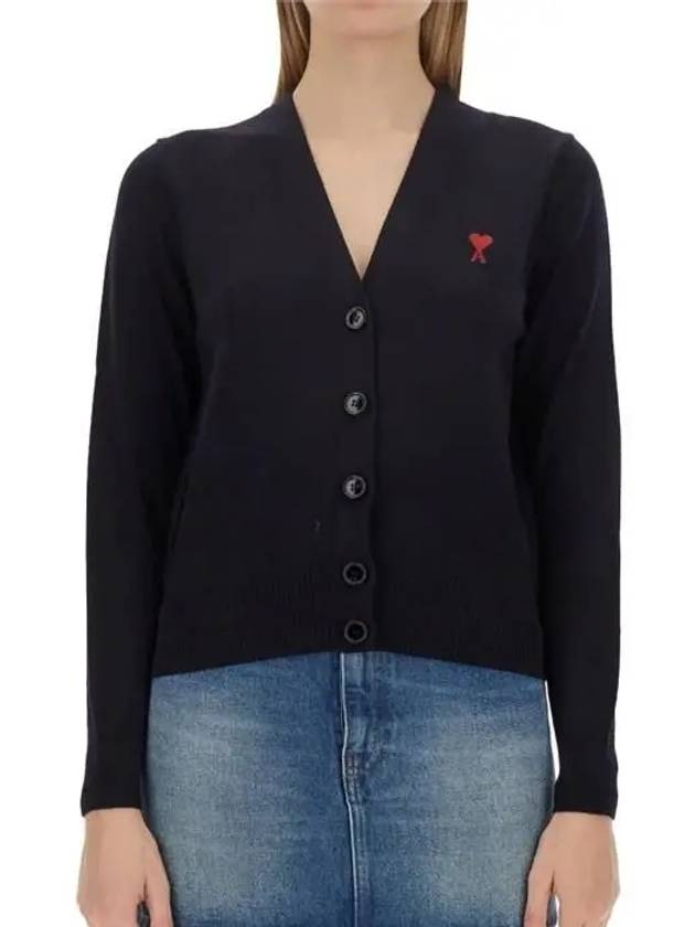 25SS 아미 여성 체인스티치 하트 로고 울 가디건 BFFKC111 KN0025 430