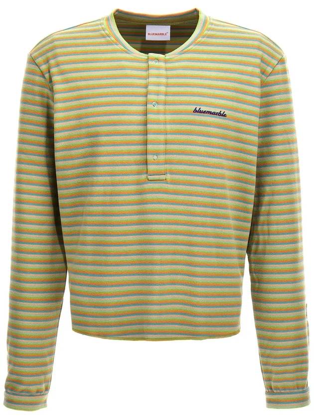 블루마린 PEACHSKINSTRIPEHENLEYSWEATER  남성 니트웨어 TS39FL04B23LIM