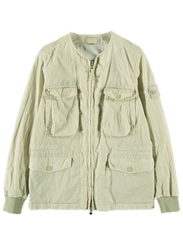 스톤아일랜드 고스트 와펜 패치 포켓 경량 집업 자켓 그린