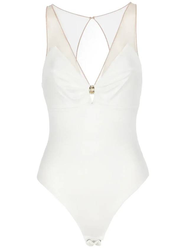 Elisabetta Franchi 튤 스트랩 바디수트 BO03051E2_360