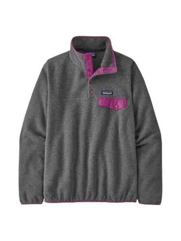 W 파타고니아 라이트웨이트 신칠라 스냅 T 플리스 풀오버 니켈 아마란스 핑크 W Patagonia Lightweight Synchilla Snap T Fleece Pullover Nickel Amaranth Pink