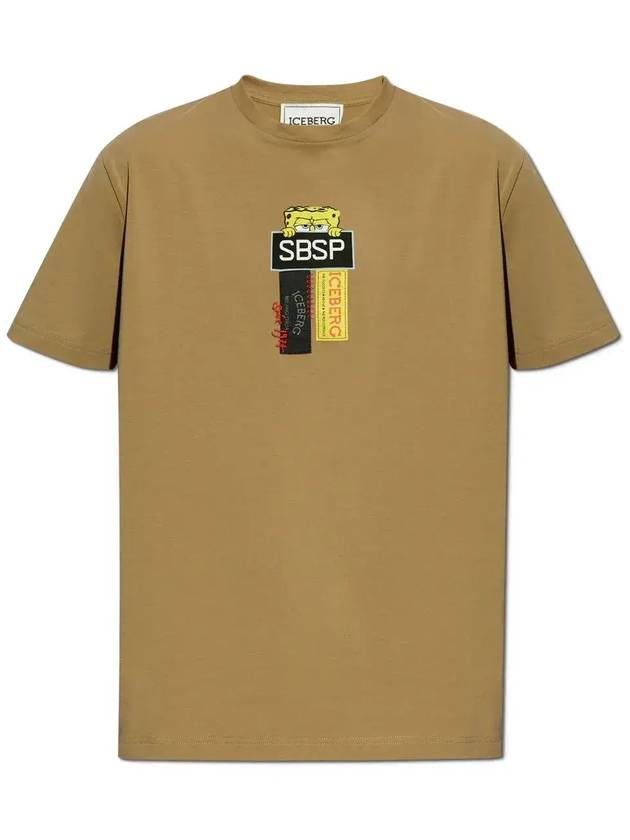 아이스버그 로고 패치 크루넥 티셔츠 25EI1P0F0126318_5796