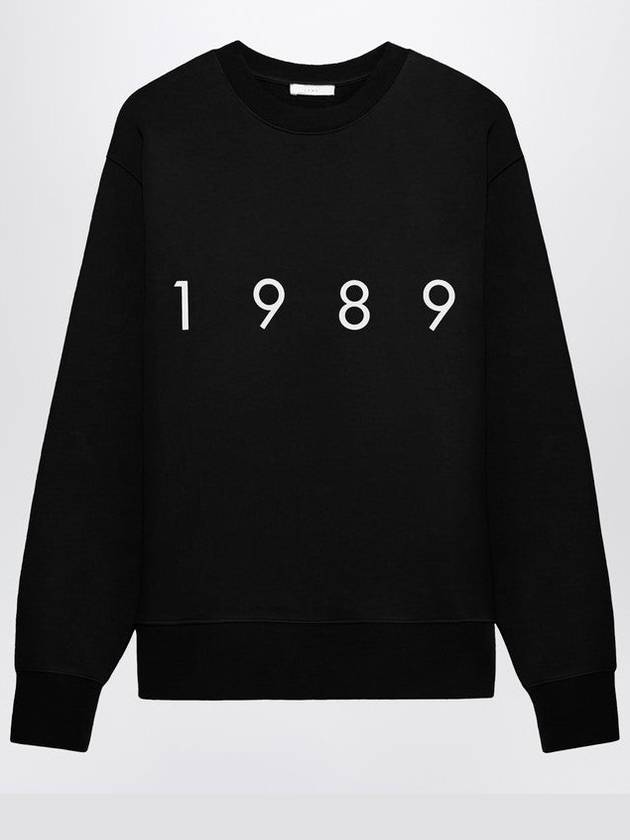 Crew-Neck Sweatshirt Logo Black