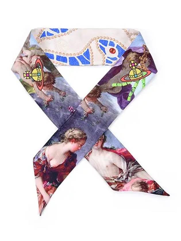 비비안 웨스트우드 러브 레이스 부셰 트윌리 실크 스카프