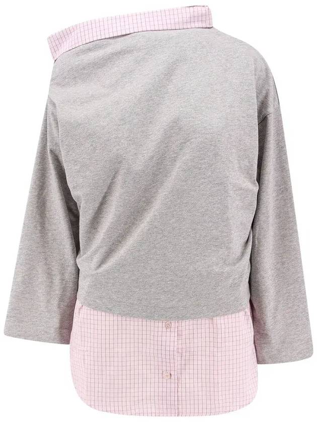 Dries Van Noten 레이어드 비대칭 넥 탑 2420111209603_813