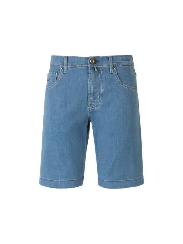 Jacob Cohen Nicolas 로고 패치 데님 반바지