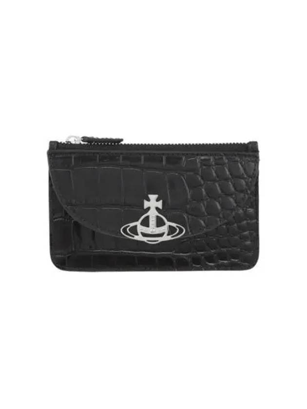 비비안 웨스트우드 하프 문 카드 홀더 블랙 Vivienne Westwood Half Moon Card Holder Black