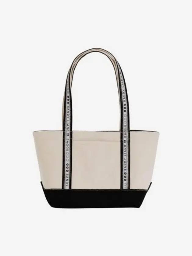 샌디 리앙 x 바쿠 스몰 헤비웨이트 캔버스 토트백 블랙 Sandy Liang x Baggu Small Heavyweight Canvas Tote Bag Black