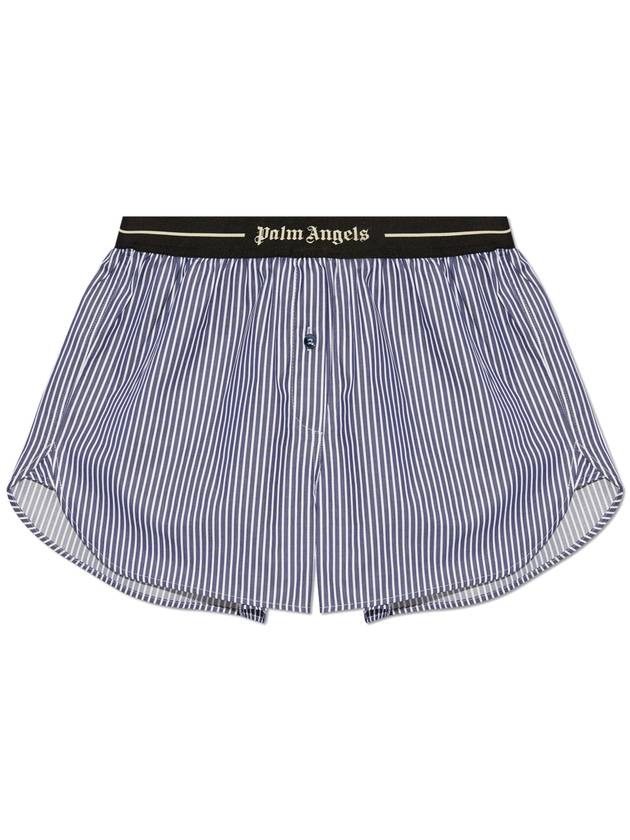 25SS 팜엔젤스 여성 쇼츠 Palm Angels Striped Pattern Shorts Women's Blue