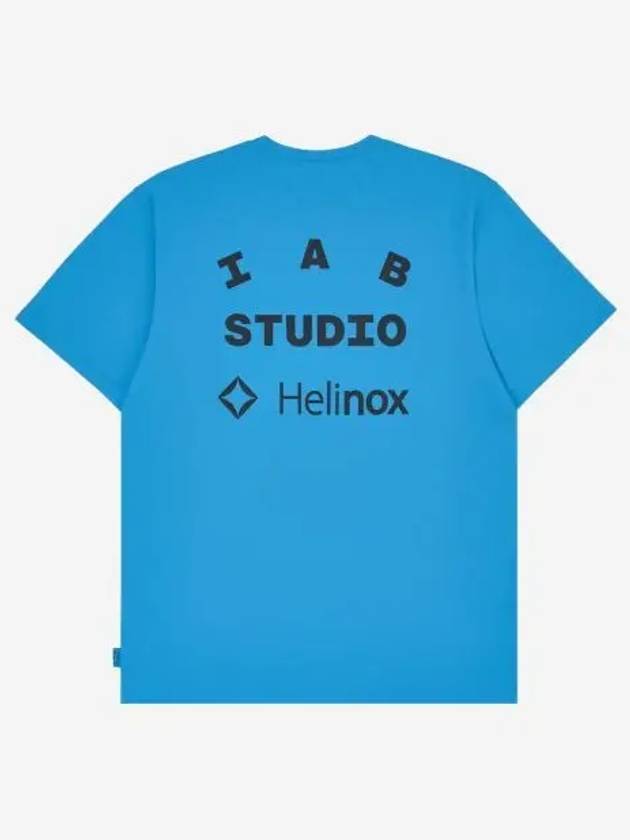 아이앱 스튜디오 x 헬리녹스 티셔츠 시안 블루 IAB Studio x Helinox T Shirt Cyan Blue