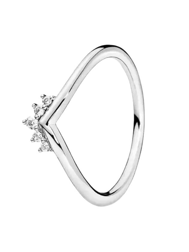 판도라 티아라 위시본 반지 실버