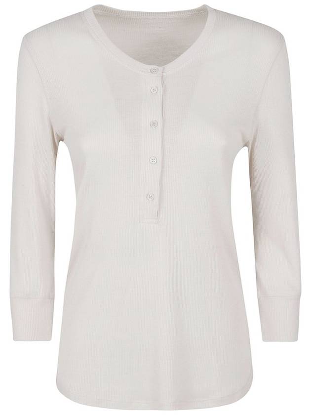 마제스틱 골지 긴소매 티셔츠