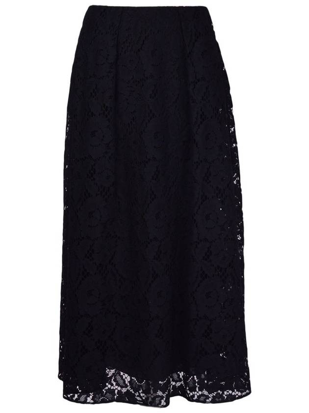 Elie Saab 올오버 플로럴 자수 미디 스커트