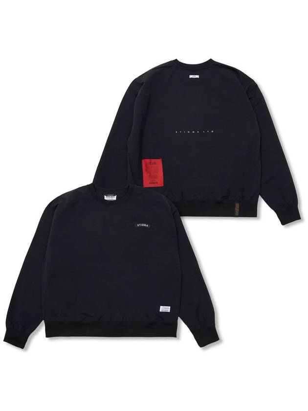 STIGMA Wind Breaker Oversized Crewneck Black