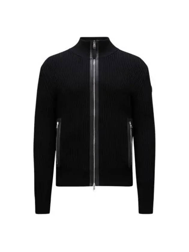 몽클레르 울 집업 가디건 블랙 24FW Moncler Wool Zip Up Cardigan Black 24FW