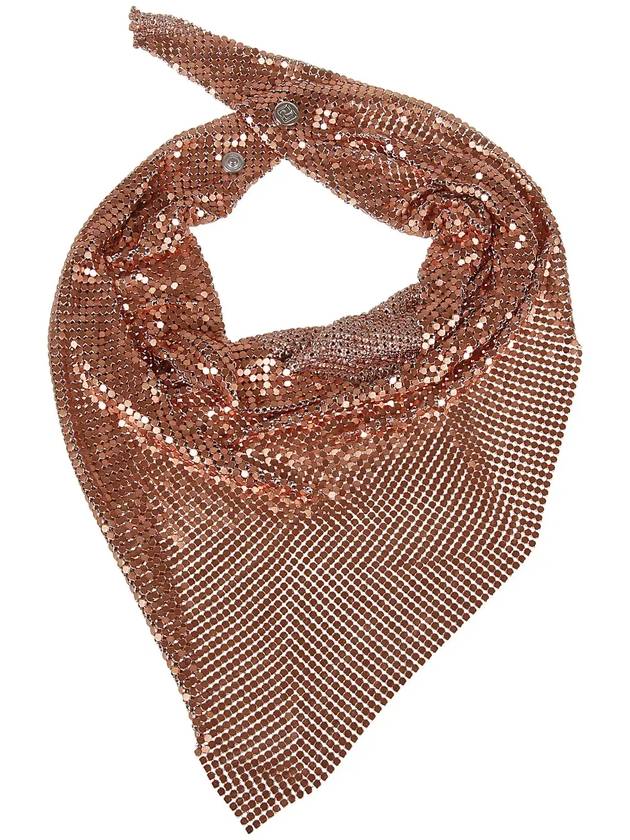 Paco Rabanne 체인 메일 삼각형 모양 손수건 스카프 24PBB0018MET392_P810