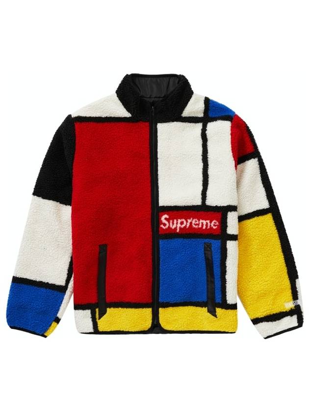 20FW 슈프림 리버시블 컬러블록 플리스 자켓 레드 Supreme Reversible Colorblocked Fleece Jacket Red