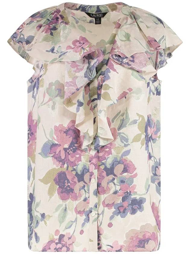 로렌 랄프 로렌 러플 프린트 탑 200932660001_2WMN