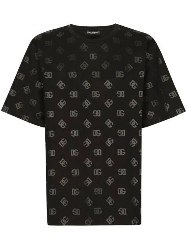 돌체앤가바나 로고 모노그램 프린트 티셔츠 G8PO1TFUGK4