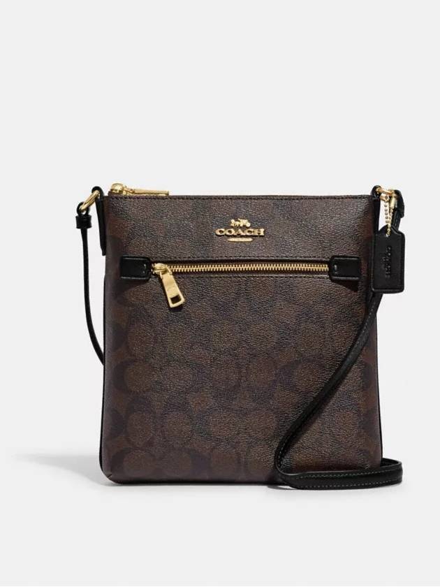 코치 미니 로완 파일백 Gold Brown