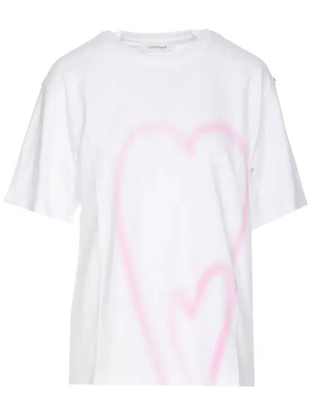 Sportmax 하트 프린트 크루넥 티셔츠 2412971051600LUIS_013