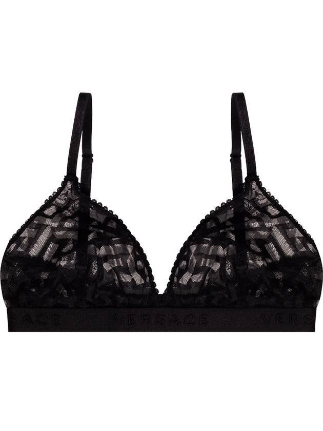 베르사체 그레카 시스루 브래지어 블랙