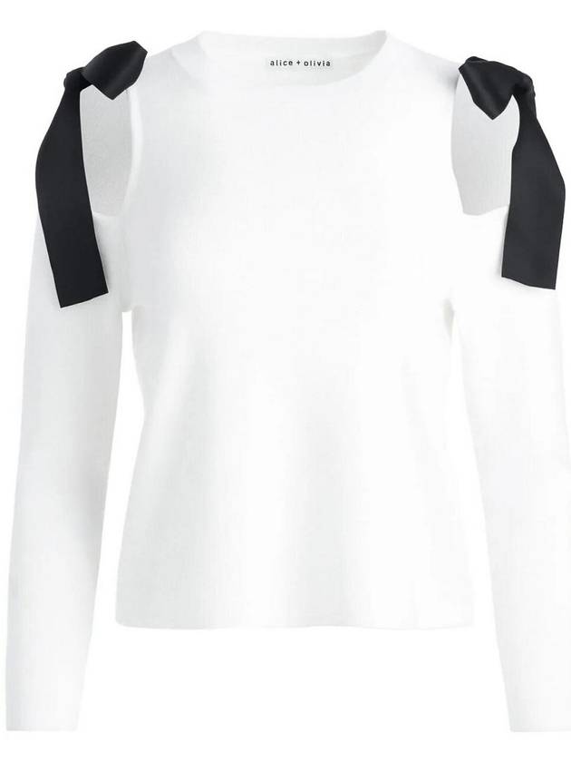 Alice+Olivia Dara Shoulder Slit Pullover