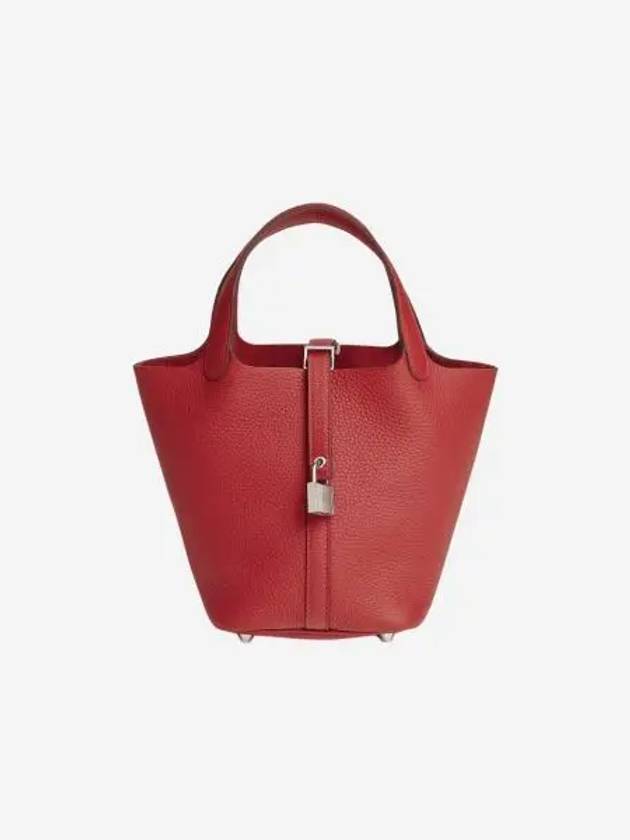 에르메스 피코탄 락 18 백 클레망스 & 팔라듐 하드웨어 베흐미용 Hermes Picotin Lock 18 Bag Clemence & Palladium Vermillon