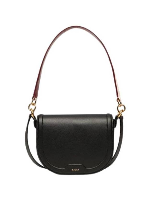 발리 플랩 로고 숄더백 블랙 6308610