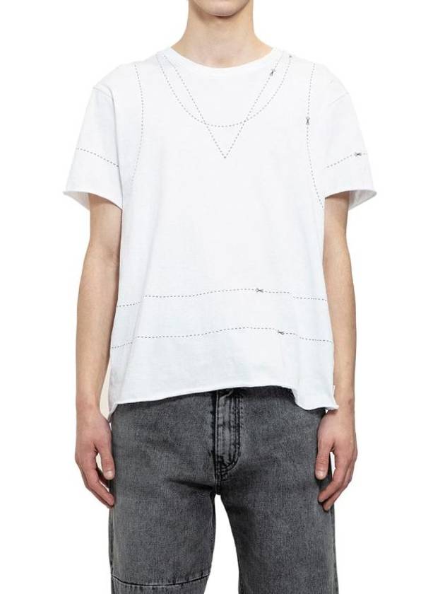 24FW MM6 메종마르지엘라 반팔 티셔츠 SH0GC0025S23588 100 WHITE