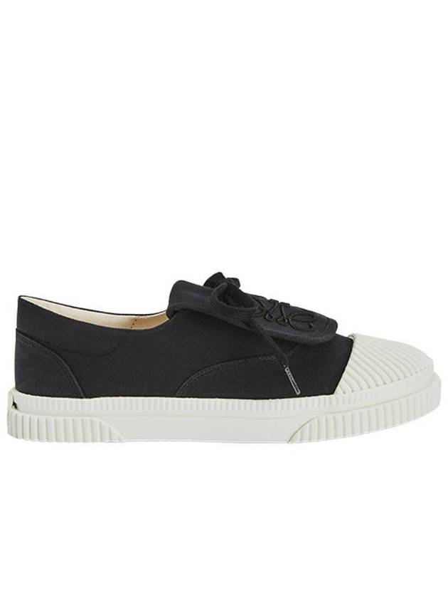 로에베 캔버스 아나그램 플랩 스니커즈 블랙 L815282X20 1100