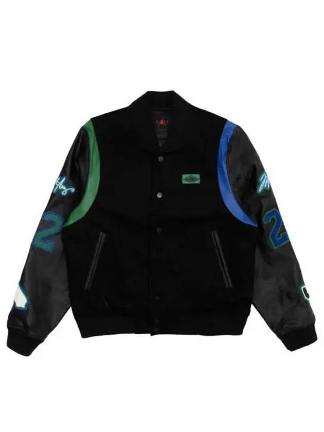 W 조던 x 알레일리 메이 바시티 자켓 블랙 아시아 W Jordan x Aleali May Varsity Jacket Black Asia