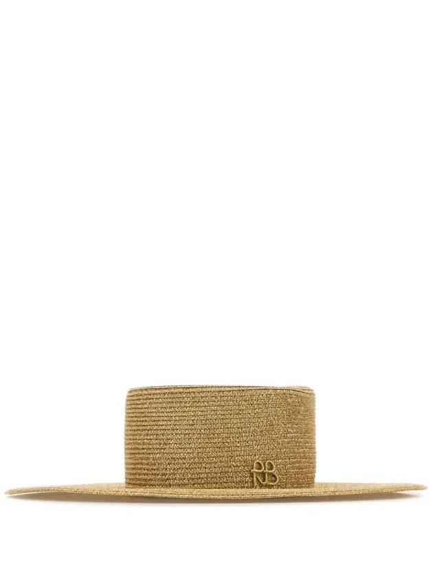 루슬란 바긴스키 메탈릭 마감 와이드 브림 모자 CNT000PLNTWRB_GOLD