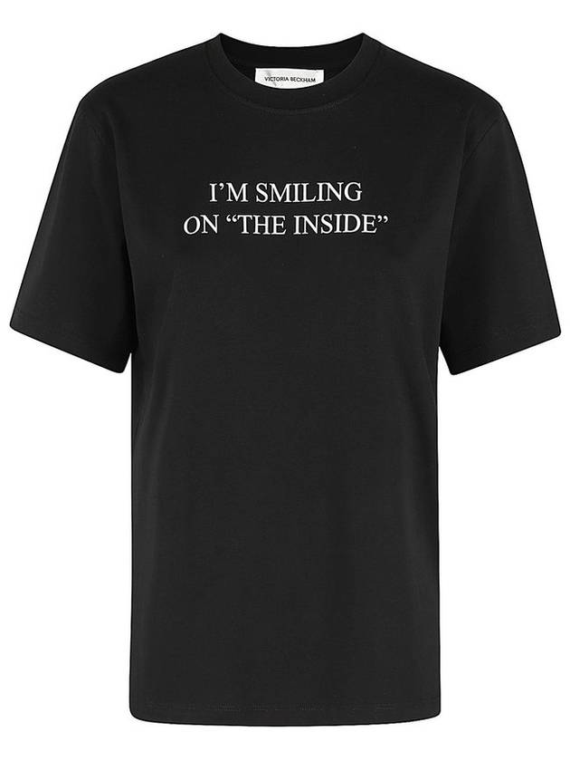 Victoria Beckham 슬로건 프린트 크루넥 티셔츠