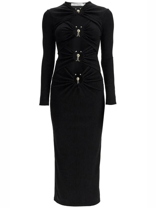 크리스토퍼 에스버 오빗 컷아웃 디테일 미디 드레스 23033053_BLACK