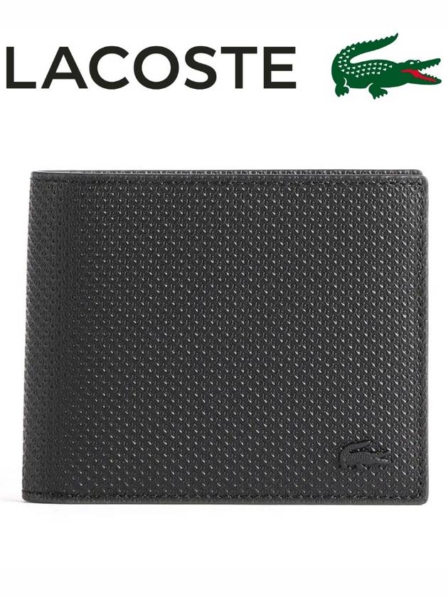 라코스테 남성 샹타코 피케 가죽 8 카드 반지갑 NH2826CE