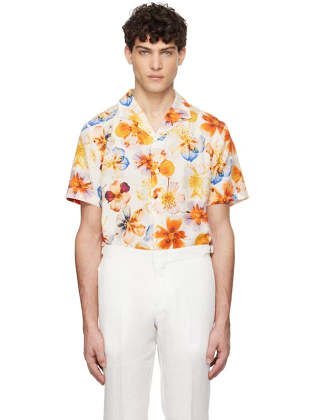 White   Orange Hibbert Shirt 251314M192030