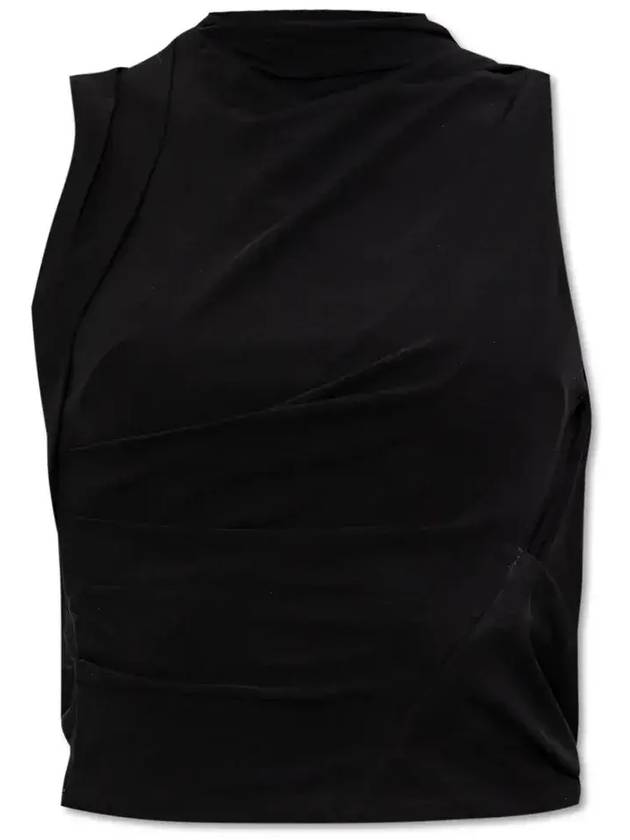 컬트 가이아 크리스찬 드레이프 슬리브리스 탑 TP3986JY19520_BLK