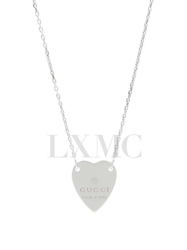 구찌 하트 목걸이 트레이드마크 실버 네크리스 223512