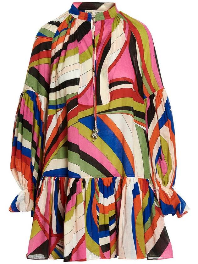 Emilio Pucci Flounced print dress