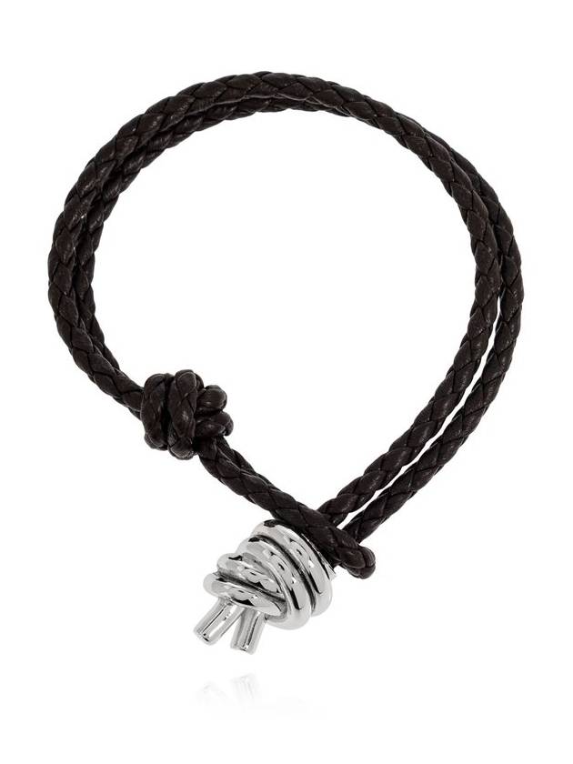 Bottega Veneta Knot 디테일 브레이디드 브레이슬릿
