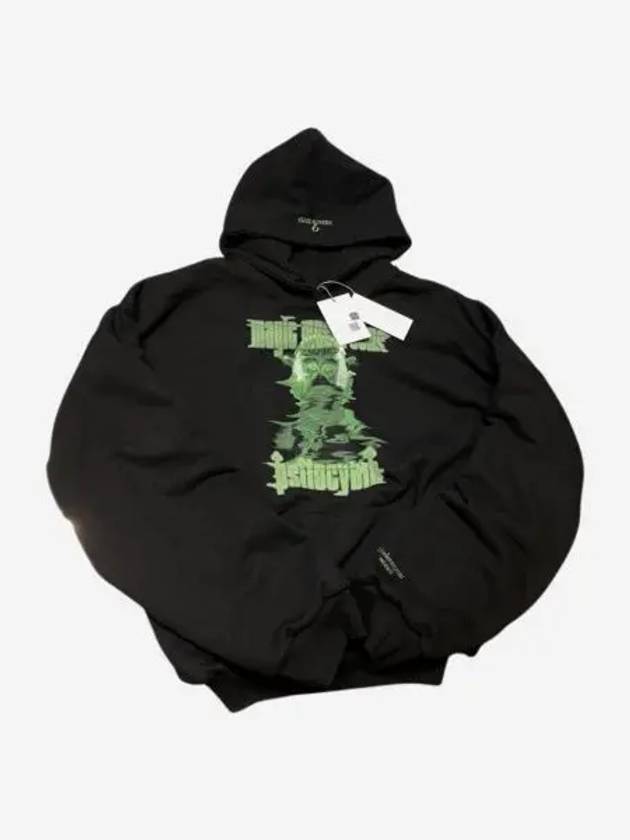 언더마이카 가슈테인 6 매직 머쉬룸 2 레이어드 후드 브리스톨 블랙 24SS Undermycar Gashutein 6 Magic Mushroom 2 Layered Hoodie Poison Green 24SS