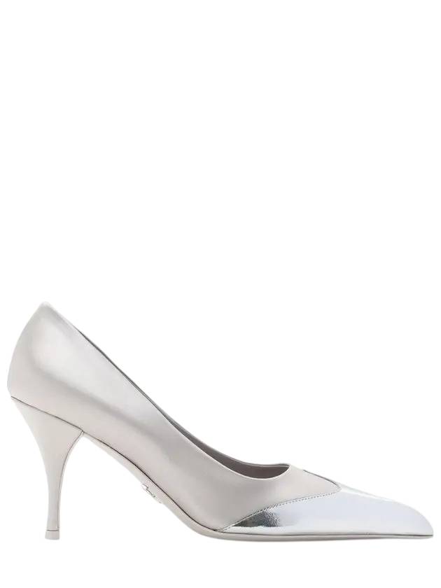 프라다 포인티드 토 슬립온 펌프스 힐 그레이