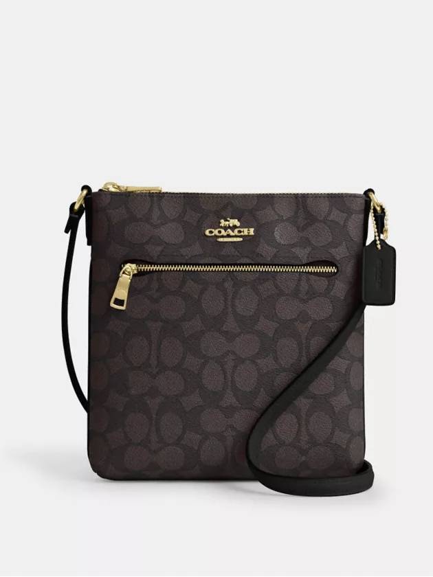 코치 미니 로완 파일백 Gold Walnut Bold Red